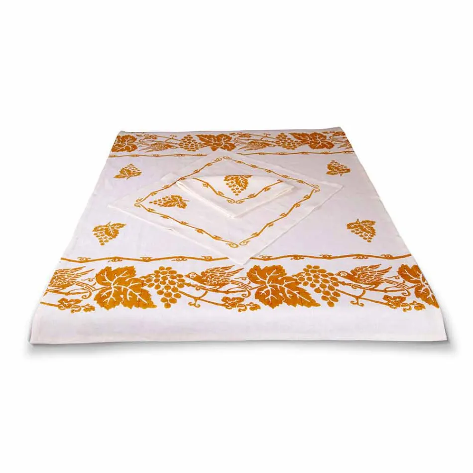 Frukoservice med linne med handgjorda enkelstycken - varumärken Viadurini