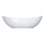 Modern vit porslin oval design serveringssats 2 stycken - teleskop Viadurini