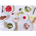 Modern vit porslin oval design serveringssats 2 stycken - teleskop Viadurini