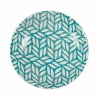 Komplett bordservice i färgat porslin 18 stycken - Indonesien Viadurini