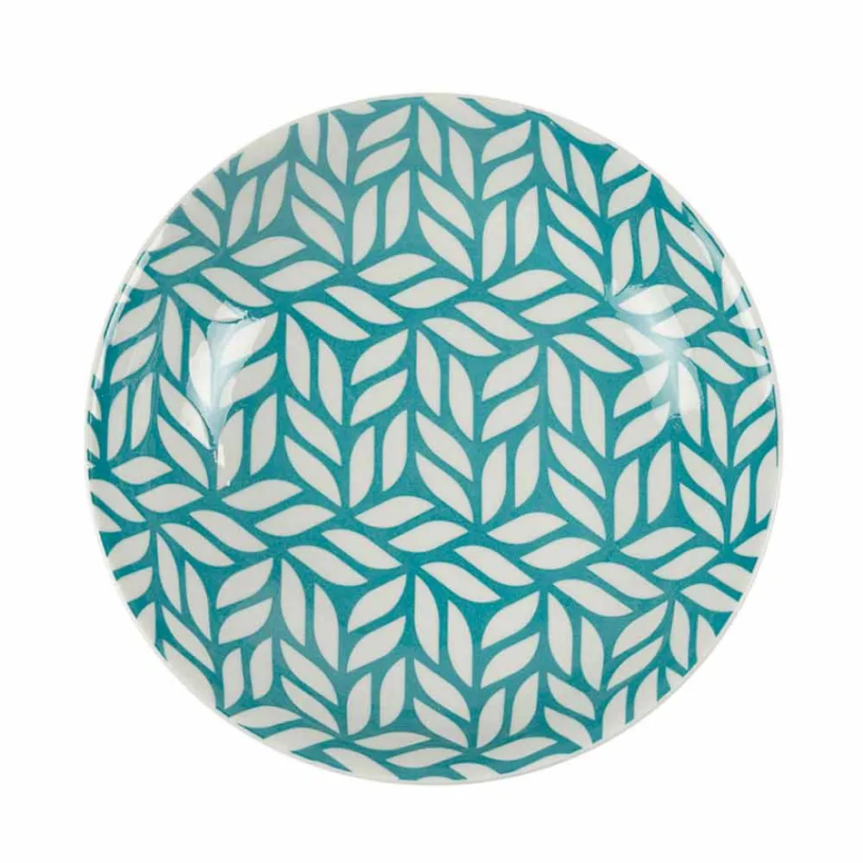 Komplett bordservice i färgat porslin 18 stycken - Indonesien Viadurini