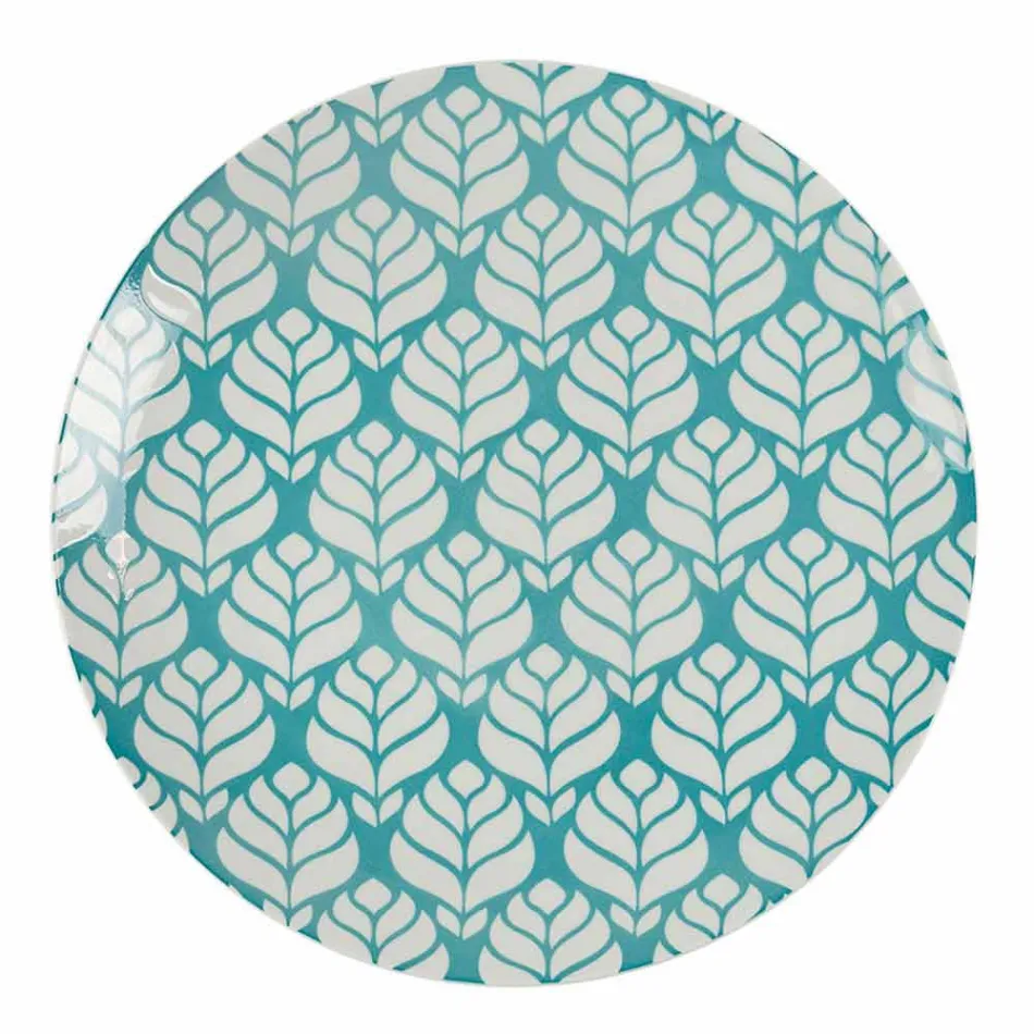 Komplett bordservice i färgat porslin 18 stycken - Indonesien Viadurini