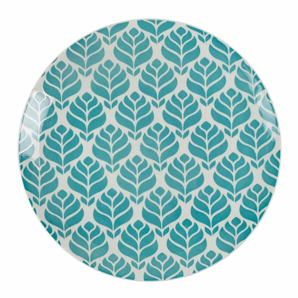 Komplett bordservice i färgat porslin 18 stycken - Indonesien Viadurini