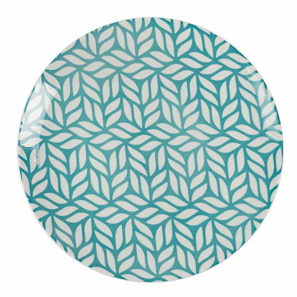 Komplett bordservice i färgat porslin 18 stycken - Indonesien Viadurini