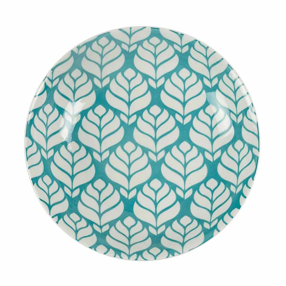 Komplett bordservice i färgat porslin 18 stycken - Indonesien Viadurini