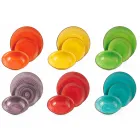 Bestick med färgade tallrikar 18 stycken i modern stengods - Abruzzo Viadurini