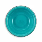 Bestick med färgade tallrikar 18 stycken i modern stengods - Abruzzo Viadurini