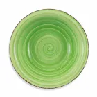 Bestick med färgade tallrikar 18 stycken i modern stengods - Abruzzo Viadurini