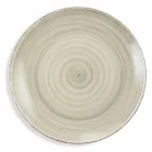 Bestick med färgade tallrikar 18 stycken i modern stengods - Abruzzo Viadurini