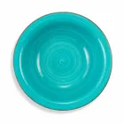 Bestick med färgade tallrikar 18 stycken i modern stengods - Abruzzo Viadurini