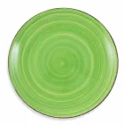 Bestick med färgade tallrikar 18 stycken i modern stengods - Abruzzo Viadurini