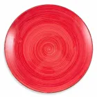 Bestick med färgade tallrikar 18 stycken i modern stengods - Abruzzo Viadurini