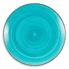 Bestick med färgade tallrikar 18 stycken i modern stengods - Abruzzo Viadurini