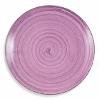 Bestick med färgade tallrikar 18 stycken i modern stengods - Abruzzo Viadurini