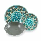 Blåfärgade porslinspisar 18 delar - Eivissa Viadurini