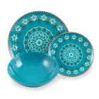 Blåfärgade porslinspisar 18 delar - Eivissa Viadurini