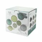 Servis Set Färgade plattor Full 18 Pieces Design - Osteria Viadurini