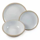 Servis Set Färgade plattor Full 18 Pieces Design - Osteria Viadurini