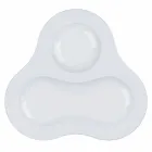 Komplett teservis Modern design i vitt porslin 14 stycken - teleskop Viadurini