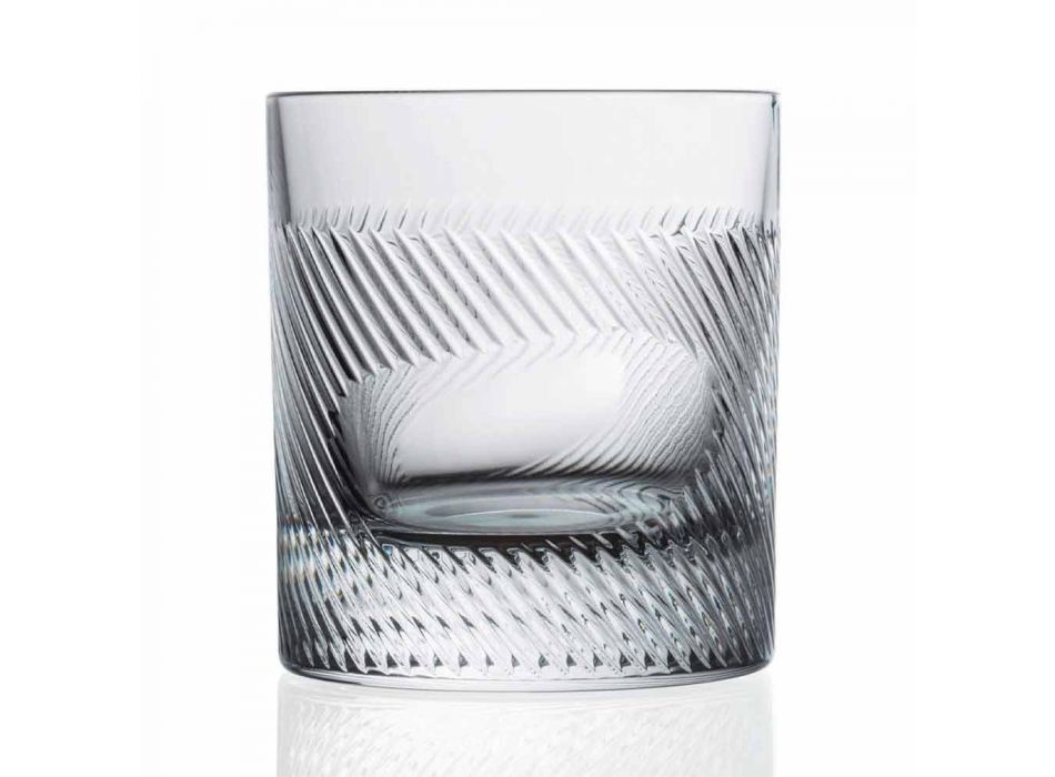 6-delar lyxig design ekologisk kristall whisky set - taktil