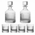 6-delar lyxig design ekologisk kristall whisky set - taktil