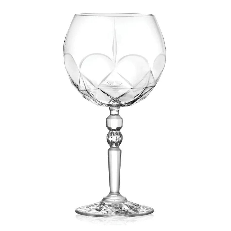 Gin Tonic Cocktail Glass Service i Eco Crystal 12 st - Bromeo Viadurini