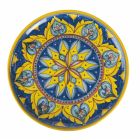 Set med färgade pizzatallrikar i stengods med dekorationer 6 delar - Cabria Viadurini