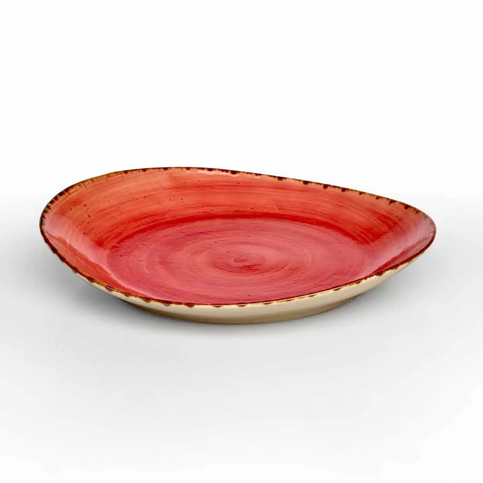 Uppsättning av 16 rätter för modern design i elegant färgad stengods - Simba Viadurini