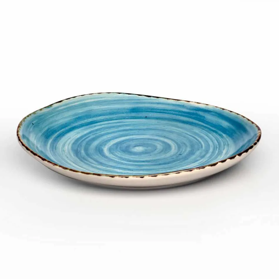 Uppsättning av 16 rätter för modern design i elegant färgad stengods - Simba Viadurini