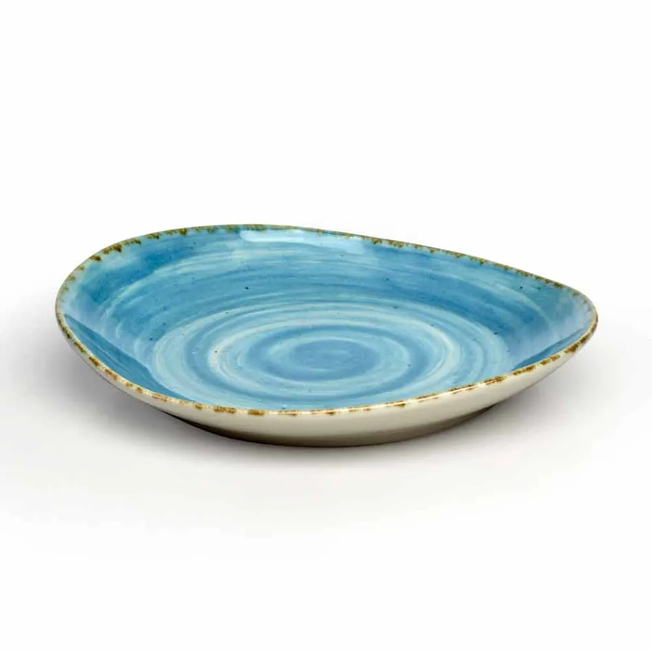 Uppsättning av 16 rätter för modern design i elegant färgad stengods - Simba Viadurini