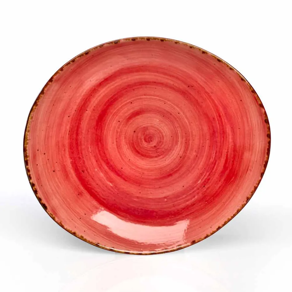 Uppsättning av 16 rätter för modern design i elegant färgad stengods - Simba Viadurini