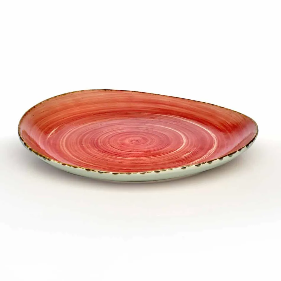 Uppsättning av 16 rätter för modern design i elegant färgad stengods - Simba Viadurini