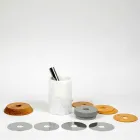 Cocktail Service Aperitif tillbehör i marmor, trä, stål - Norman Viadurini