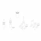 Cocktail Service Aperitif tillbehör i marmor, trä, stål - Norman Viadurini