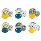 Servicefärgade och moderna rätter Servis komplett set 18 delar - Cefalu Viadurini