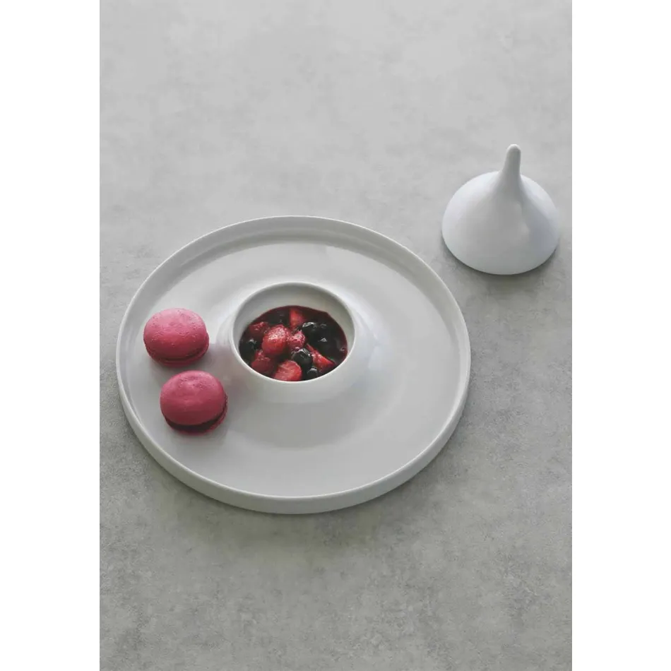 Modern design porslin aperitif tallrikar Set 8 stycken - Galatino Viadurini