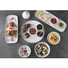 Modern design porslin aperitif tallrikar Set 8 stycken - Galatino Viadurini