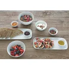 Modern design porslin aperitif tallrikar Set 8 stycken - Galatino Viadurini