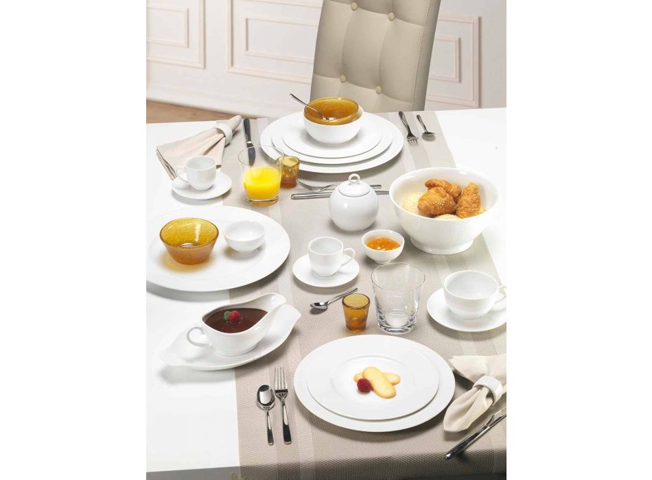 Eleganta och moderna porslins middagarplattor set 20 delar - Arendelle Viadurini