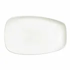 Vit porslinsmiddags- eller serveringsdisk - Nalah Viadurini