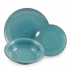 Serveringsservice i hårda Dolomitblå nyanser 18 delar - Abruzzo Viadurini