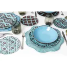 Servis Set Porslin Färgat Porslin Modern 18 Pieces - Timesquare Viadurini