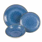 Rätter service i hård Dolomitgrå, ljusblå eller blå 18 stycken - arabiska Viadurini