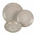 Rätter service i hård Dolomitgrå, ljusblå eller blå 18 stycken - arabiska Viadurini