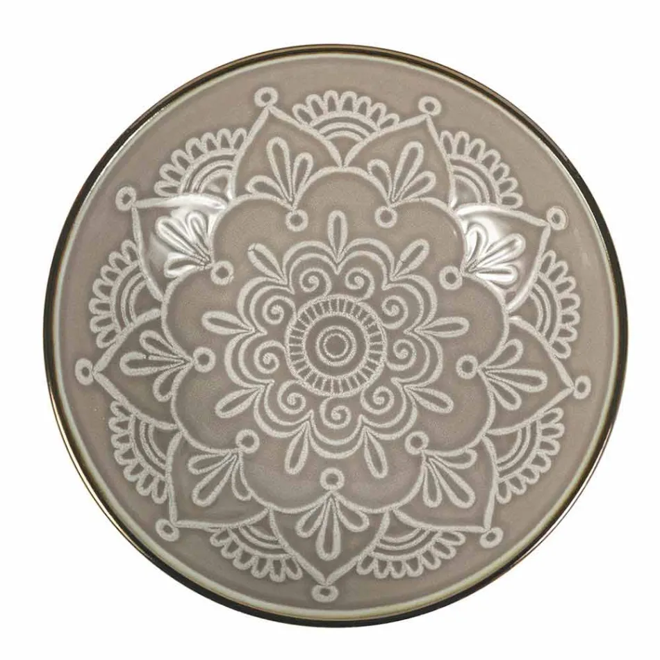 Rätter service i hård Dolomitgrå, ljusblå eller blå 18 stycken - arabiska Viadurini