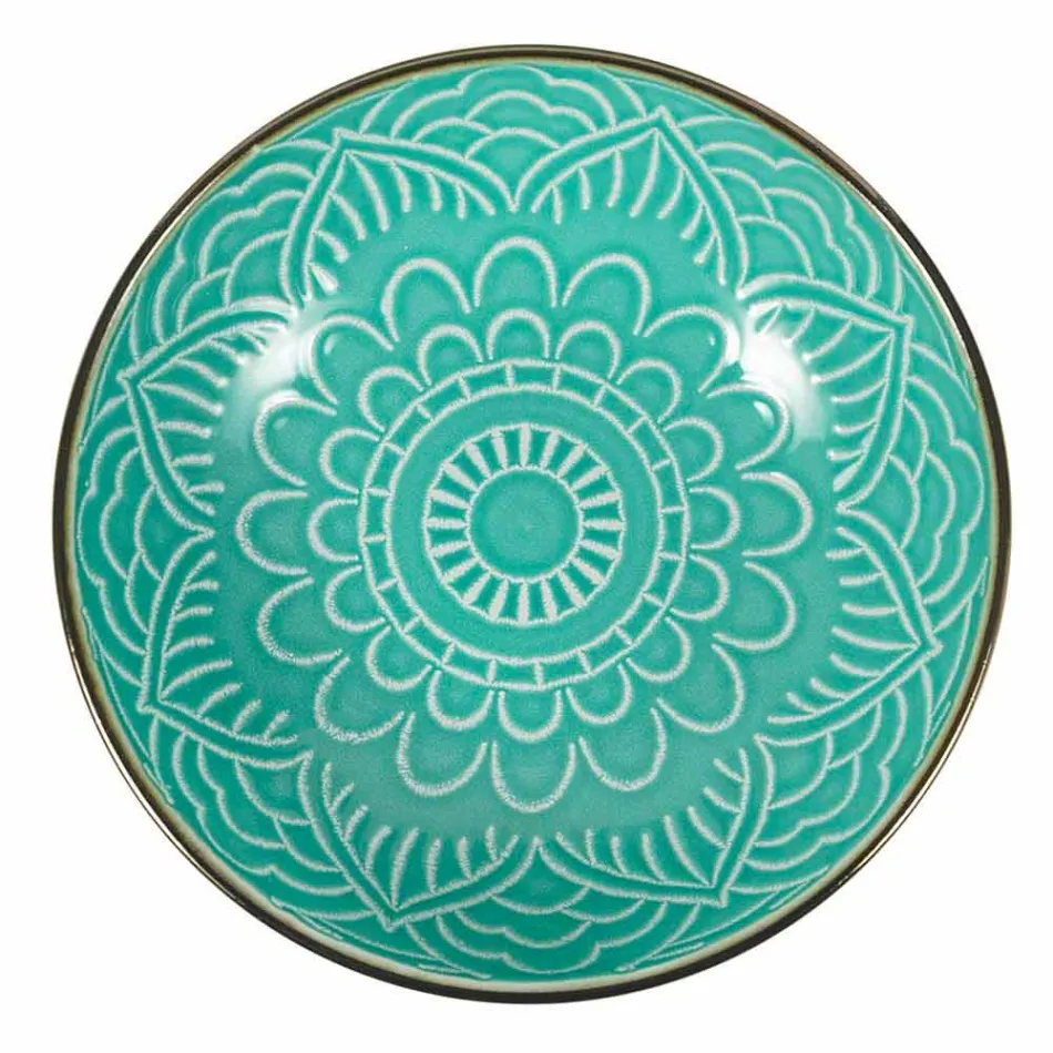 Rätter service i hård Dolomitgrå, ljusblå eller blå 18 stycken - arabiska Viadurini