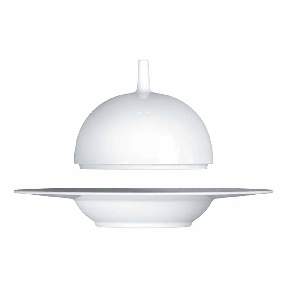 Modern och elegant middagsuppsättning i porslin 24 delar - teleskop Viadurini