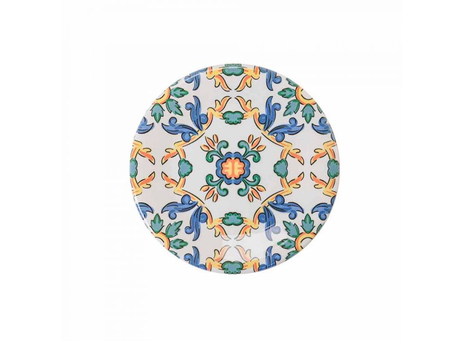 Moderna rätter i färgad keramik, kompletta 18 stycken - Abatellis Viadurini