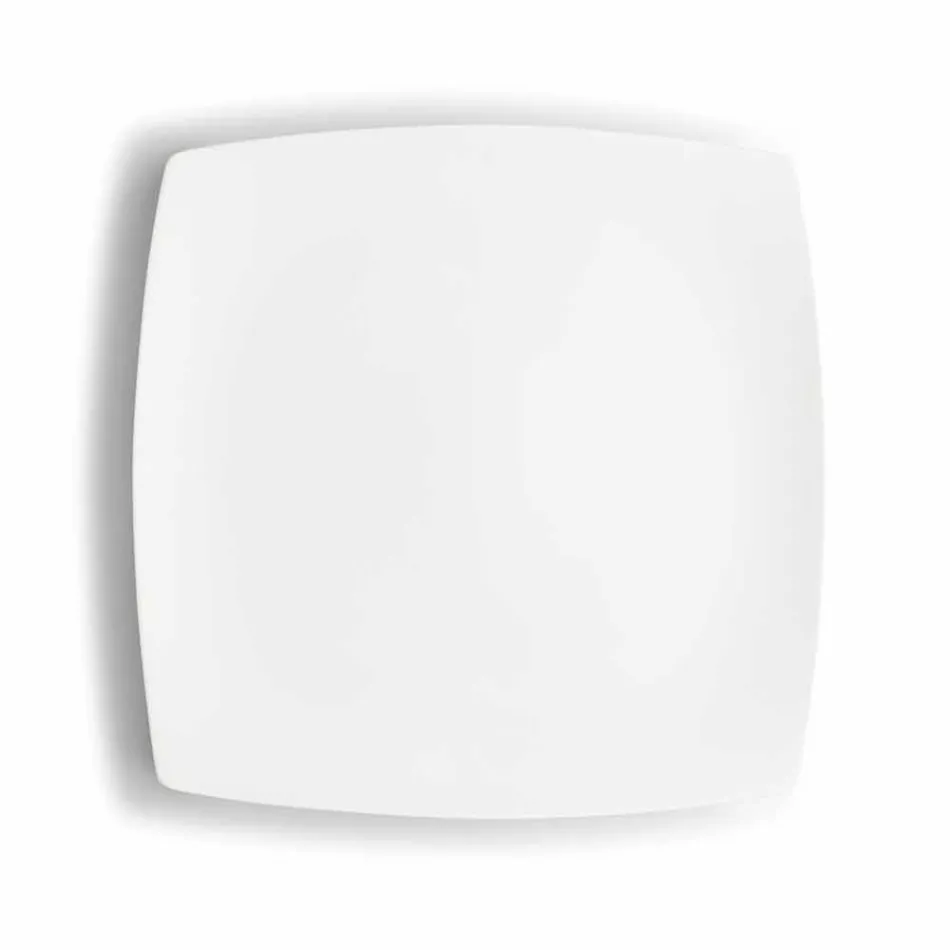 Vita porslin kaffekoppar Service modern design 8 delar - Duomo Viadurini