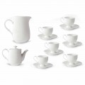 Cappuccino Cups Service med fot 14 stycken i vitt porslin - Armanda